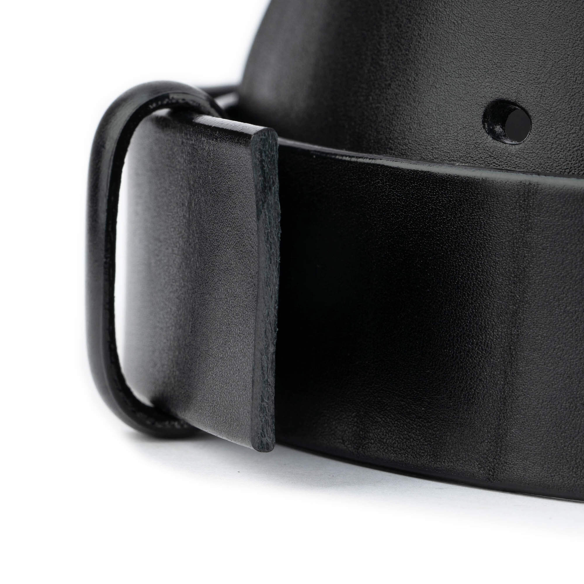 Mens 4.0 cm Black Full Grain Leather Belt Strap For Montblanc Buckles Replacement