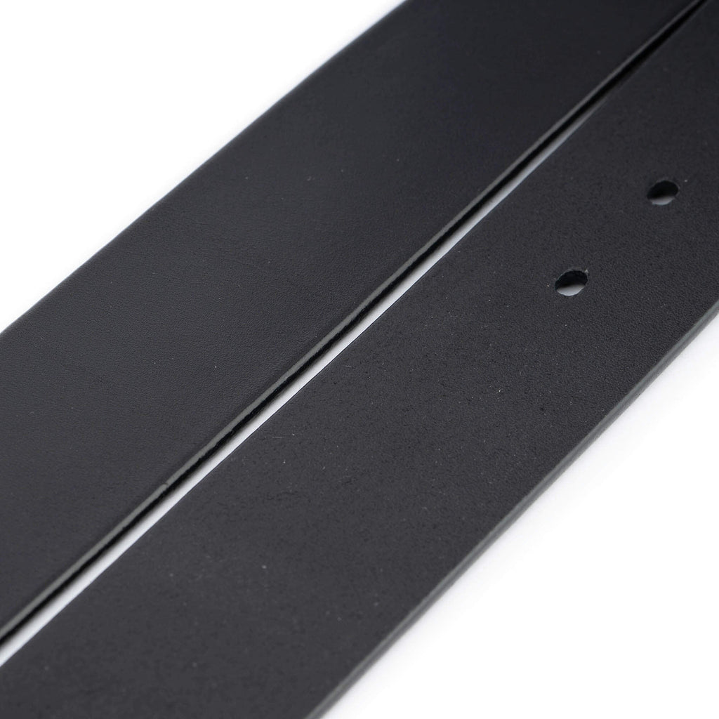 Mens 4.0 cm Black Full Grain Leather Belt Strap For Montblanc Buckles Replacement