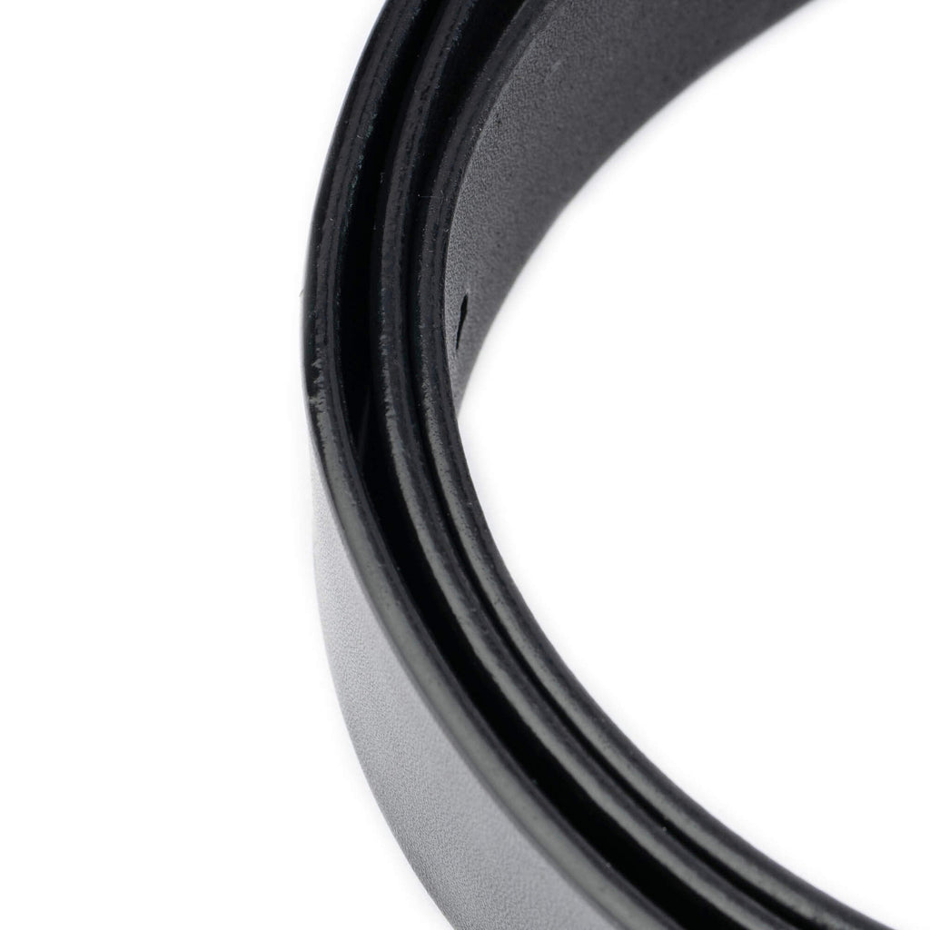 Mens 4.0 cm Black Full Grain Leather Belt Strap For Montblanc Buckles Replacement