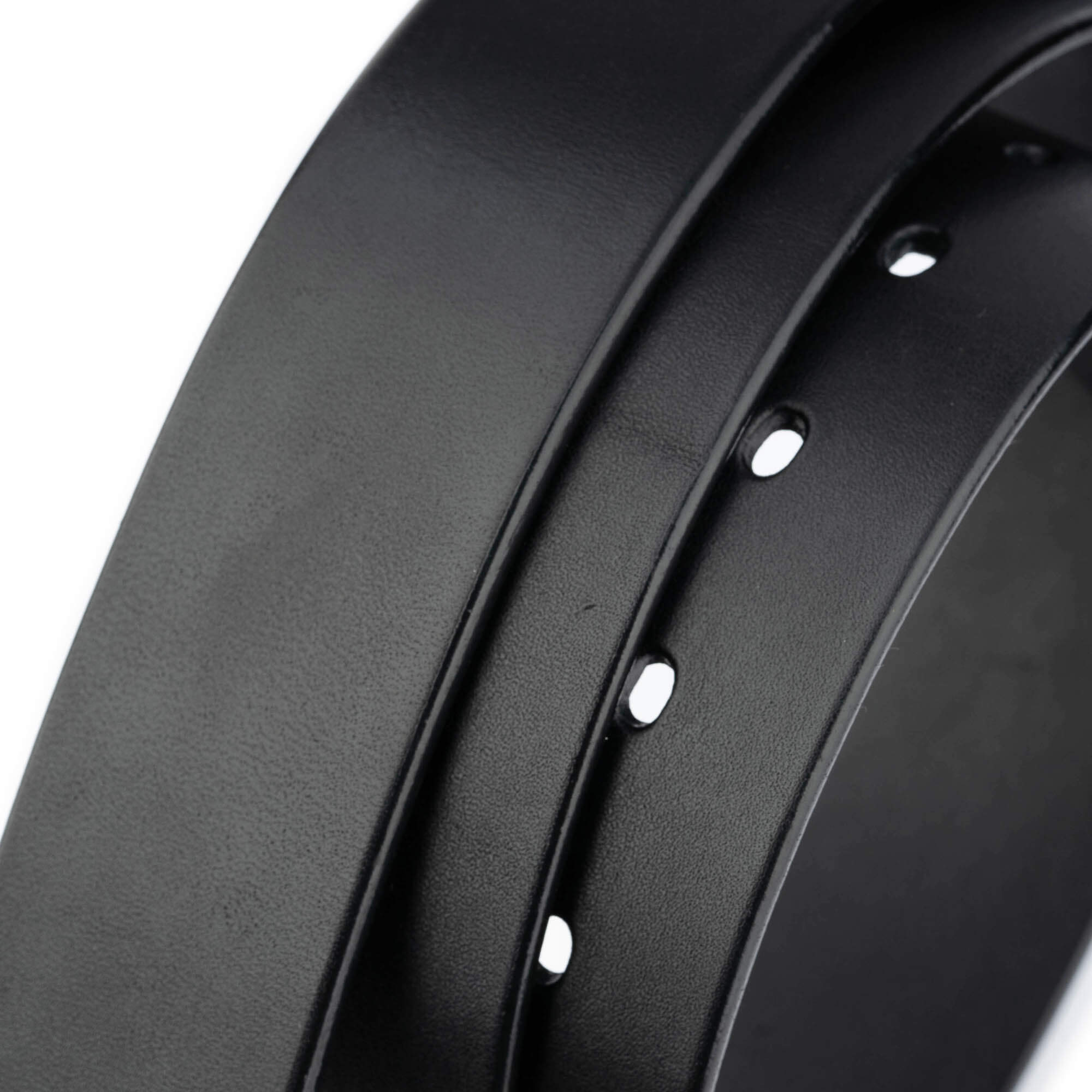 Mens 4.0 cm Black Full Grain Leather Belt Strap For Montblanc Buckles Replacement