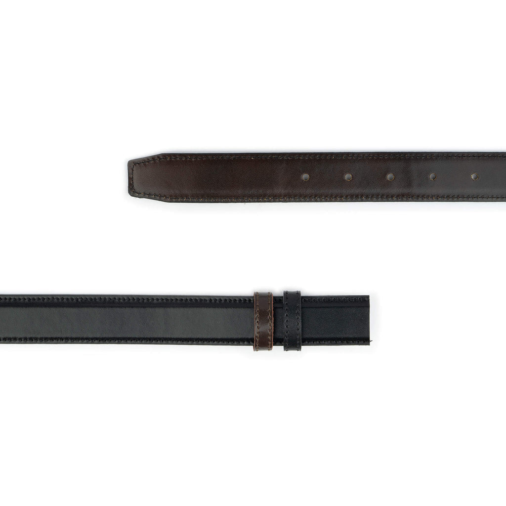 Mens Reversible Black Brown Belt Strap For Montblanc Buckles 30 mm Size 32
