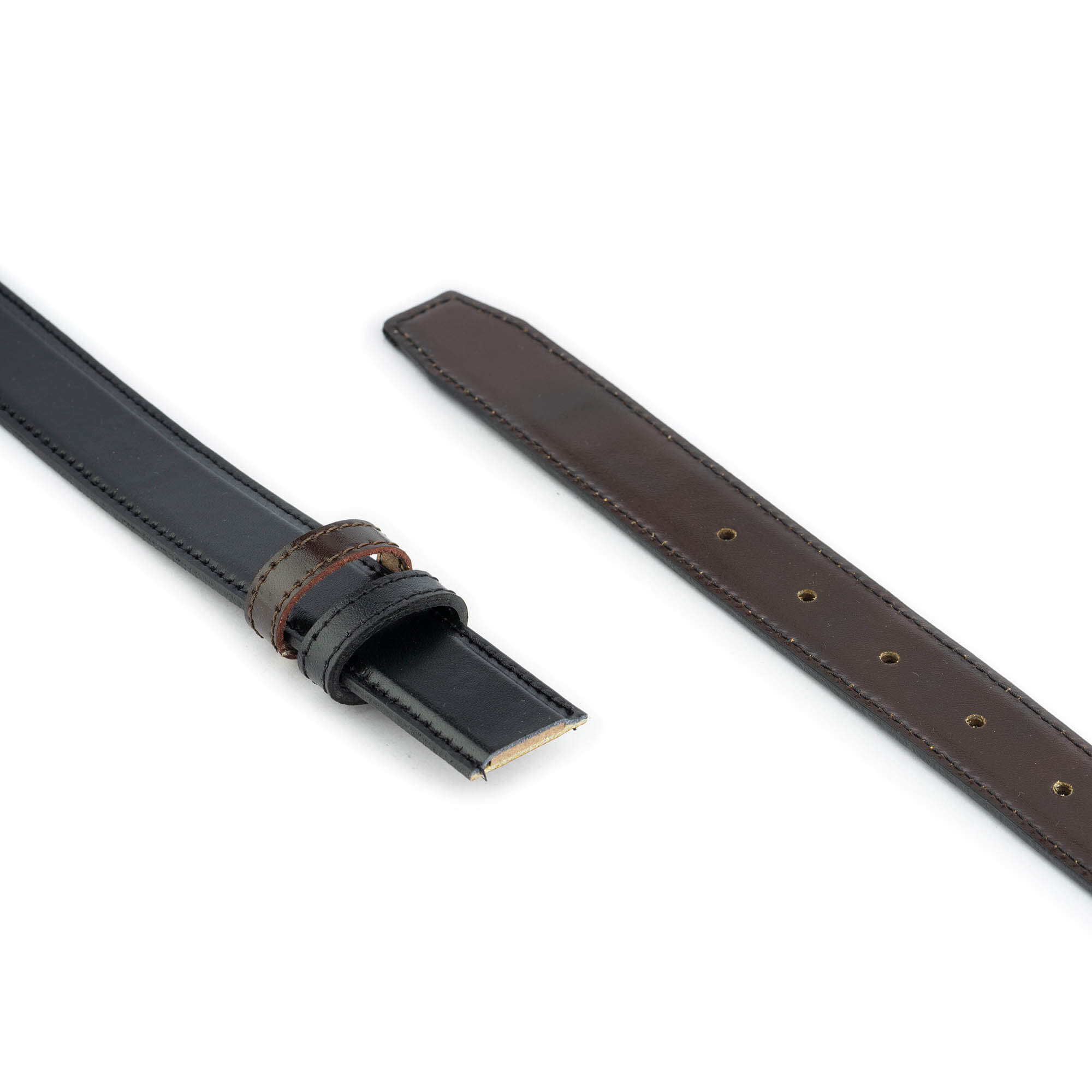 Mens Reversible Black Brown Belt Strap For Montblanc Buckles 30 mm Size 32