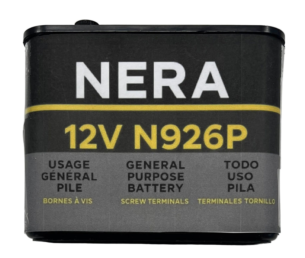 NERA N926P, 12 Volt screw terminal lantern battery (Replaces discontinued Rayovac 926) Alarm System BB Generic
