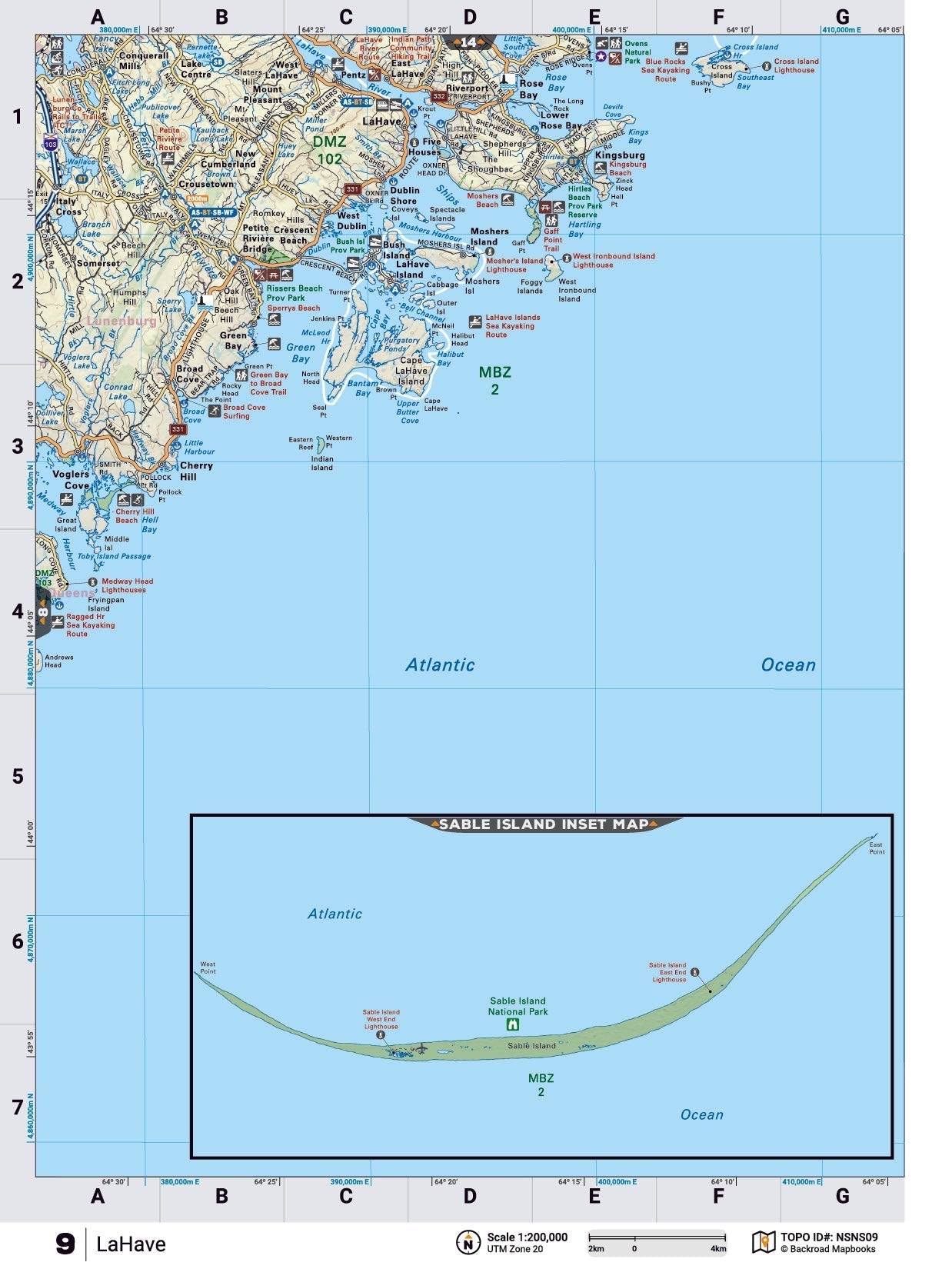 NSNS9 TOPO Map - LaHave - Backroad Maps