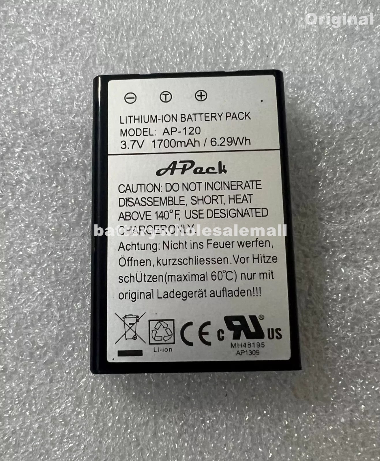 New Original 1700mAh 6.29Wh 3.7V Rechargeable Battery For APACK AP-120
