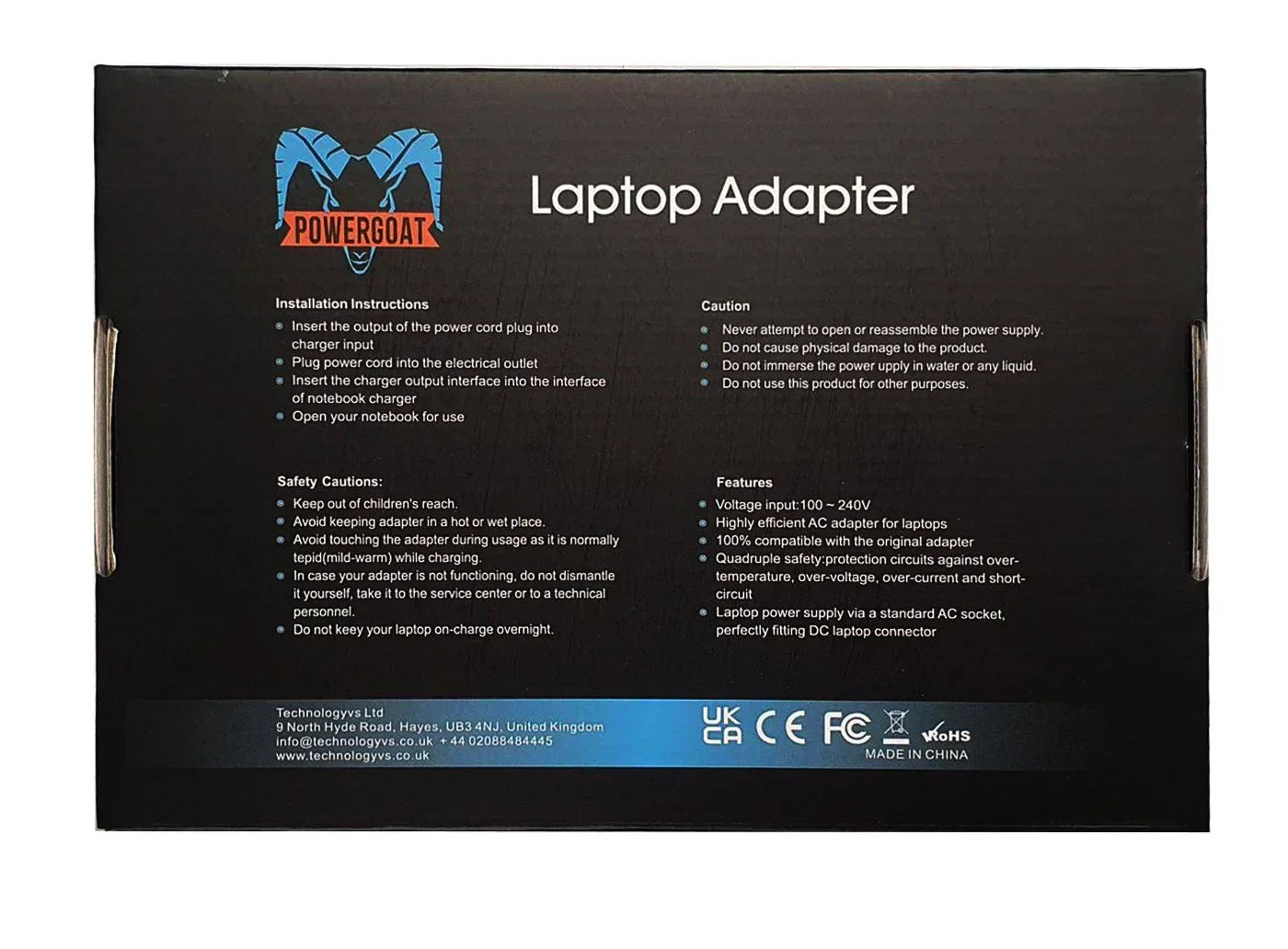 Powergoat For Asus Vivobook S433EA 65W Laptop Adapter