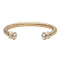 Halcyon Days "Salamander Torque Pearl & Gold" Bangle