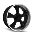 RIDLER 695 18x9.5 5x127  6 83.82 MATTE BLACK/MACHINED LIP - TheWheelShop.ca