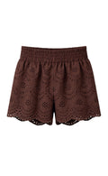 Say INA Copenhagen Shorts - Emilia Embroidery - Dark Brown