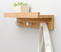Wandregal mit Hakenleiste, Handtuchhalter Bad, Garderobenhaken mit Ablage - werkzeug-online24