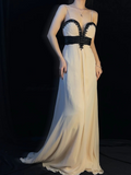 Spaghetti Strap Beige Long Prom Dress Beaded Formal Evening Gown  J10149