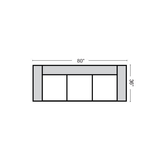 Uptown - 3 Seat Sofa  80x36
