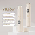 Light Yellow Portable Wireless Electric Hair Remover – Dual-Head Rechargeable Mini Shaver for Women’s Sensitive Areas