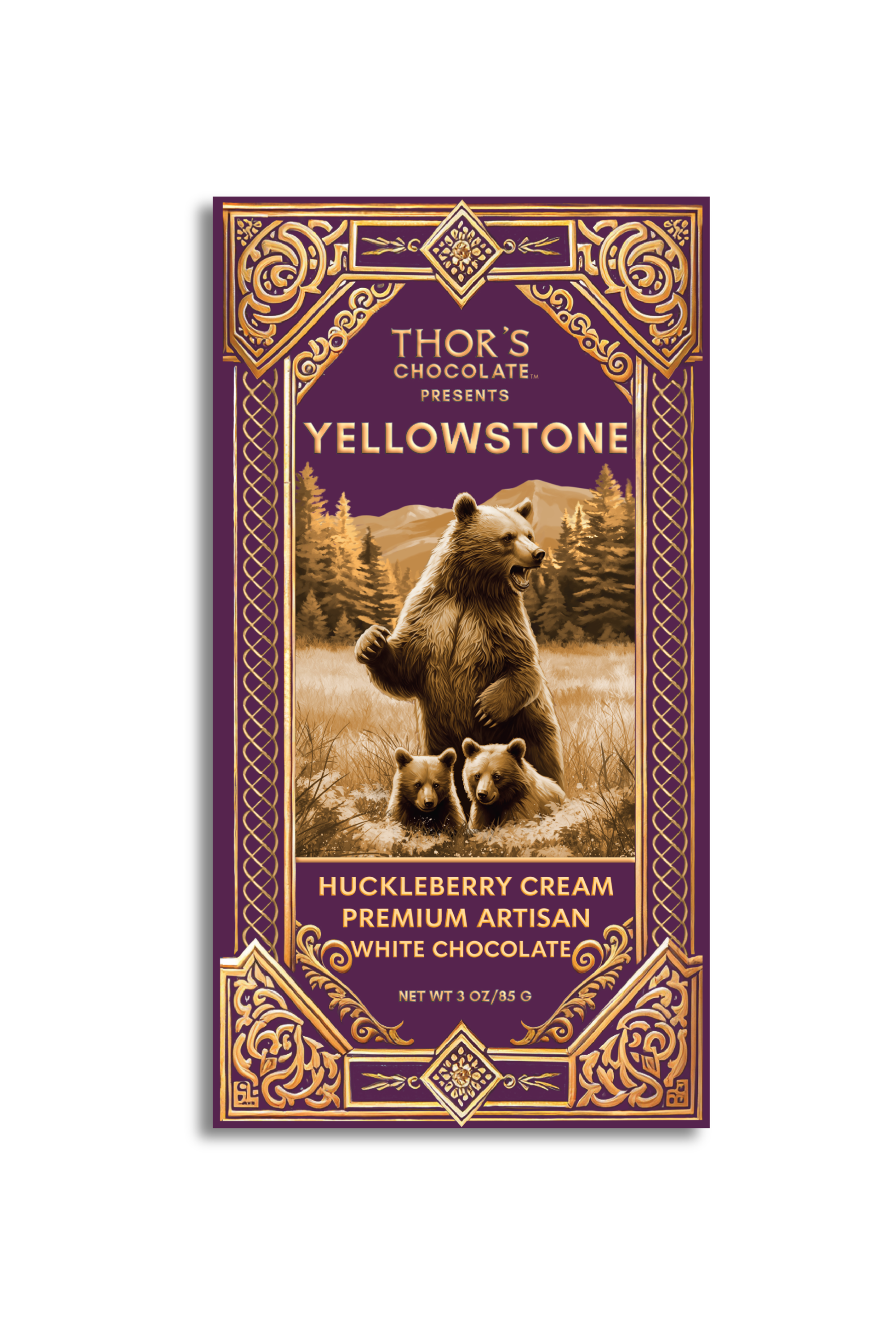 Wholesale | Huckleberry Cream White Chocolate Bar | Yellowstone Series