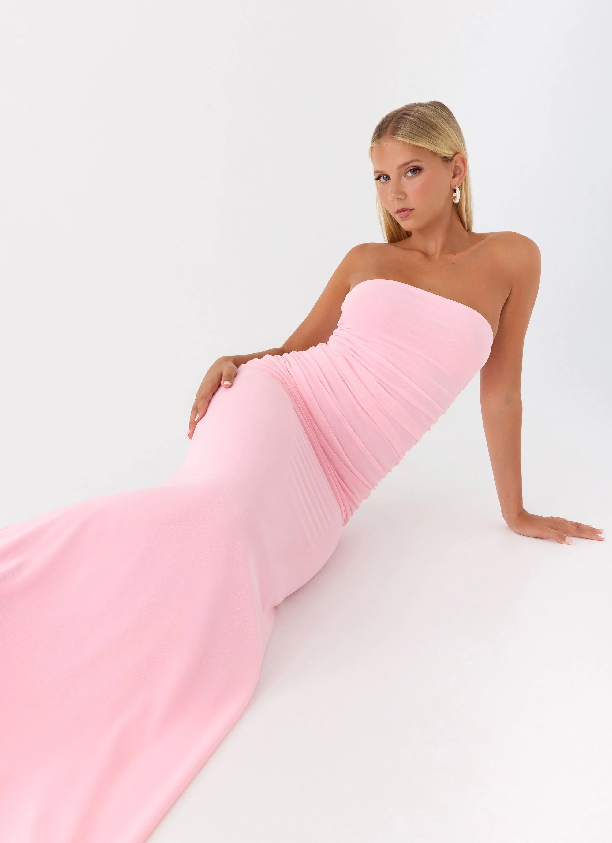 Iroha Strapless Maxi Dress - Pink