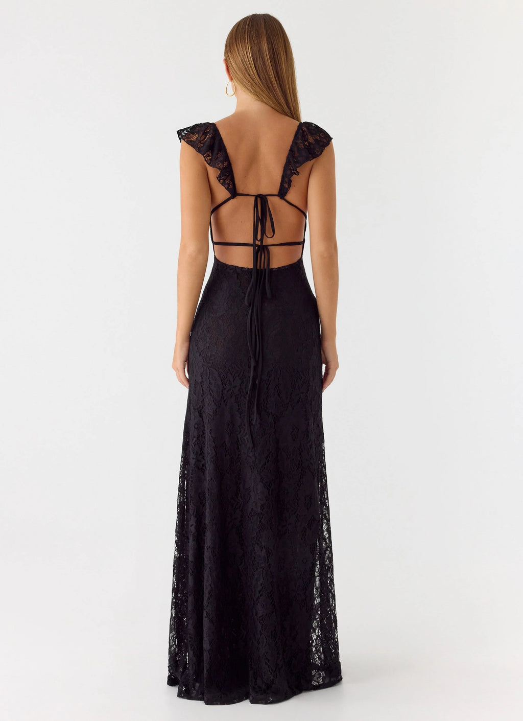 Giulia Lace Maxi Dress - Black