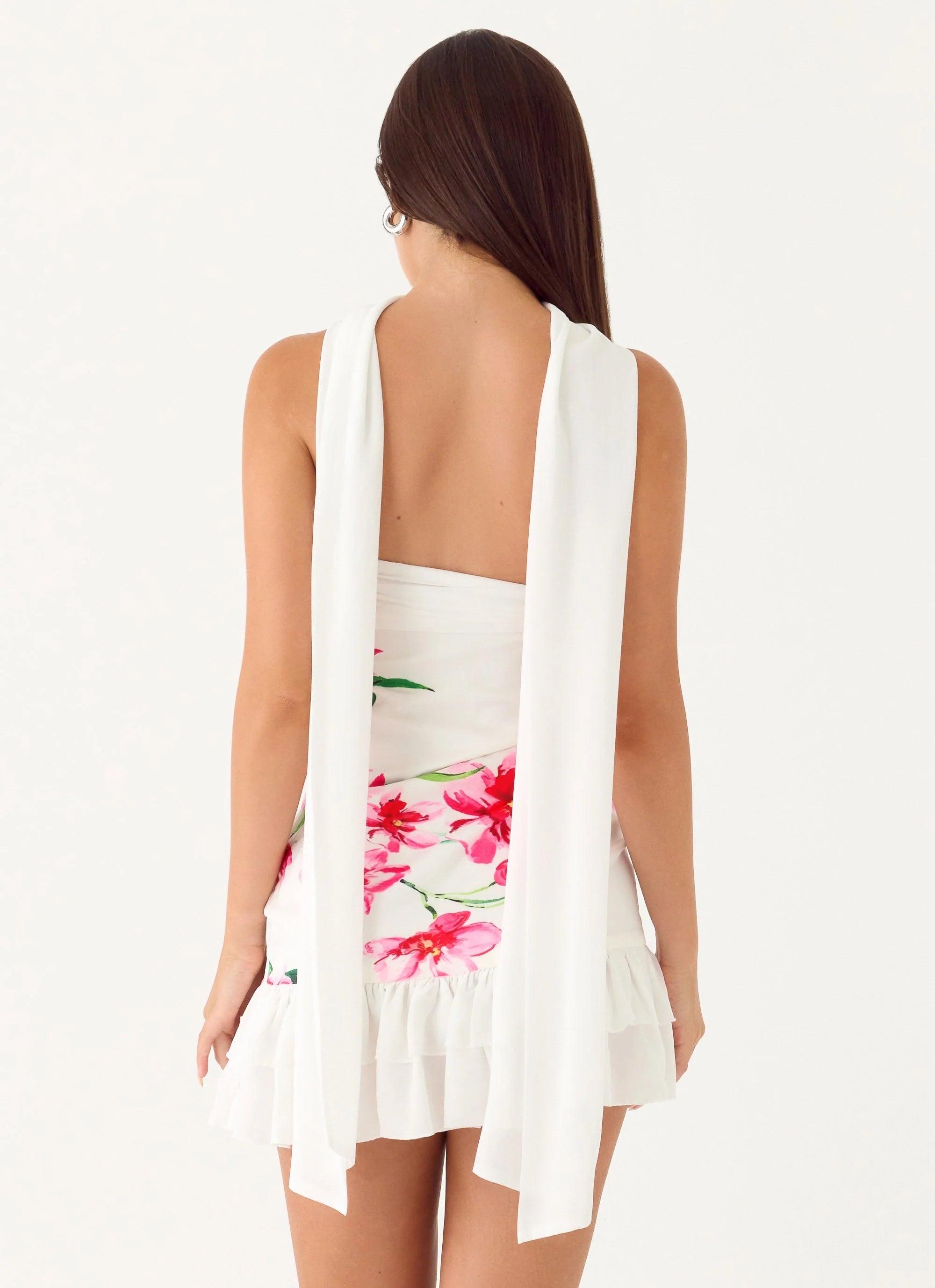 Manon Scarf Mini Dress - Ivory Reef