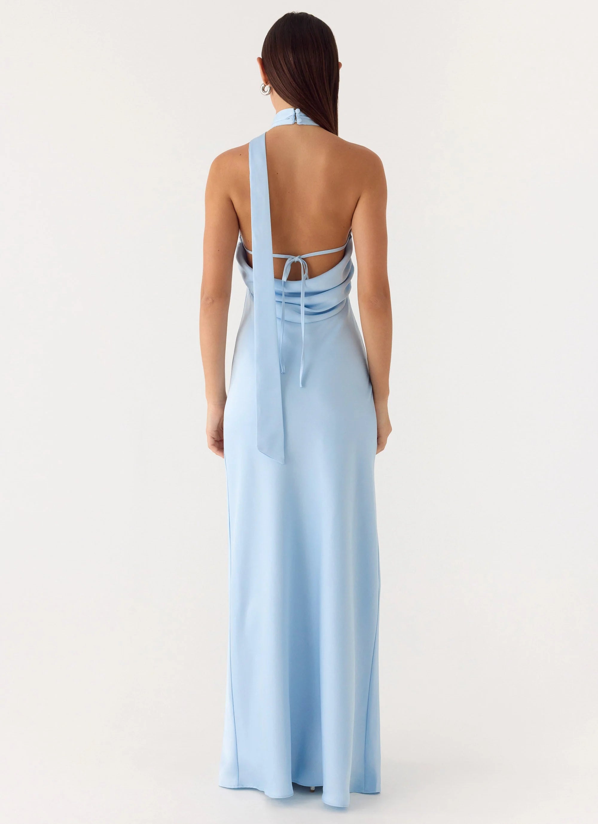 Keena Scarf Maxi Dress - Blue