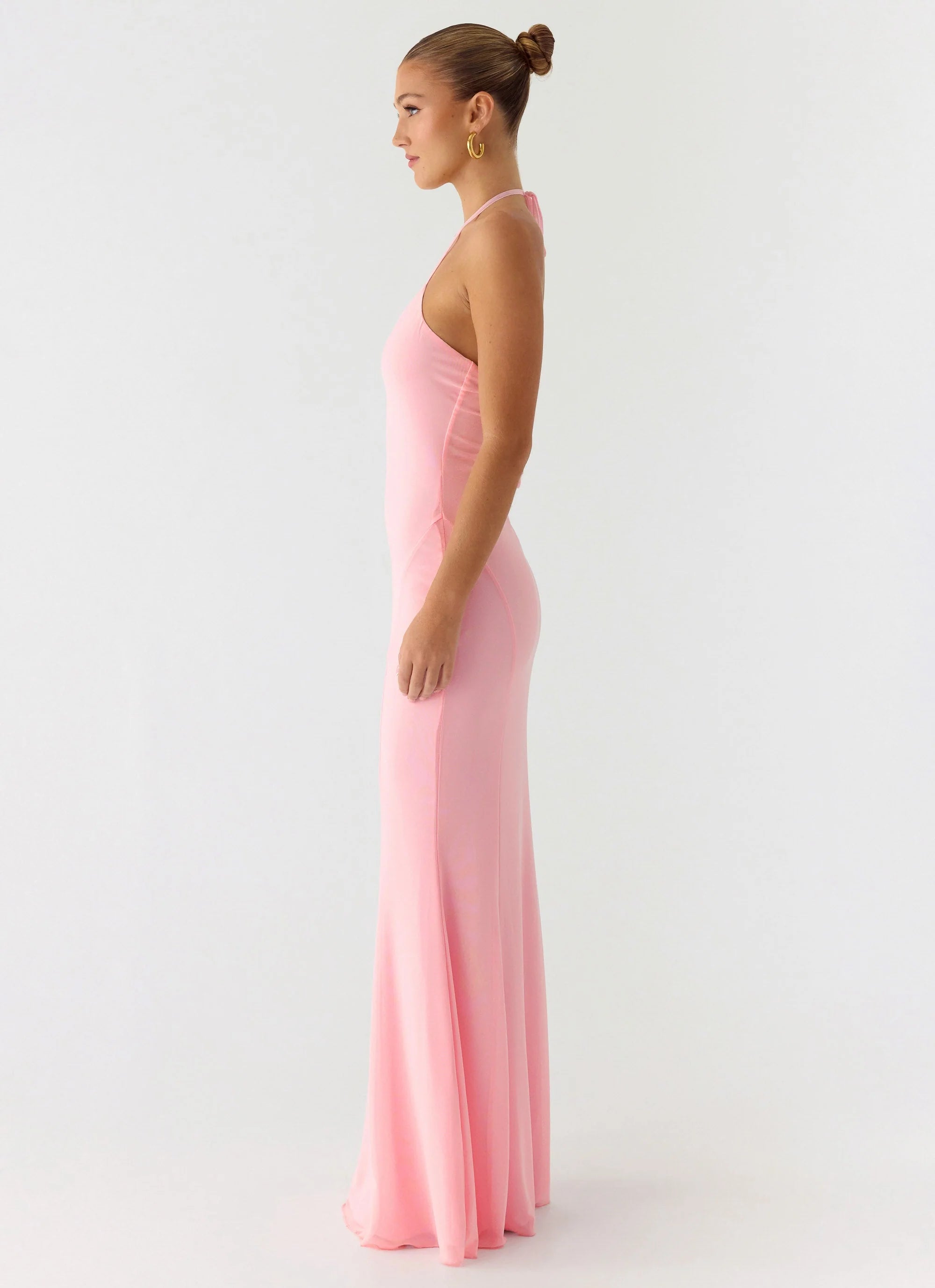 Jolin Halter Maxi Dress - Baby Pink