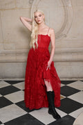 44 times celebrities have been wearing the red outfit trend, 2024