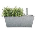 Balkonkasten aus Zink im Antik-Look mit Haken für Balkon und Garten