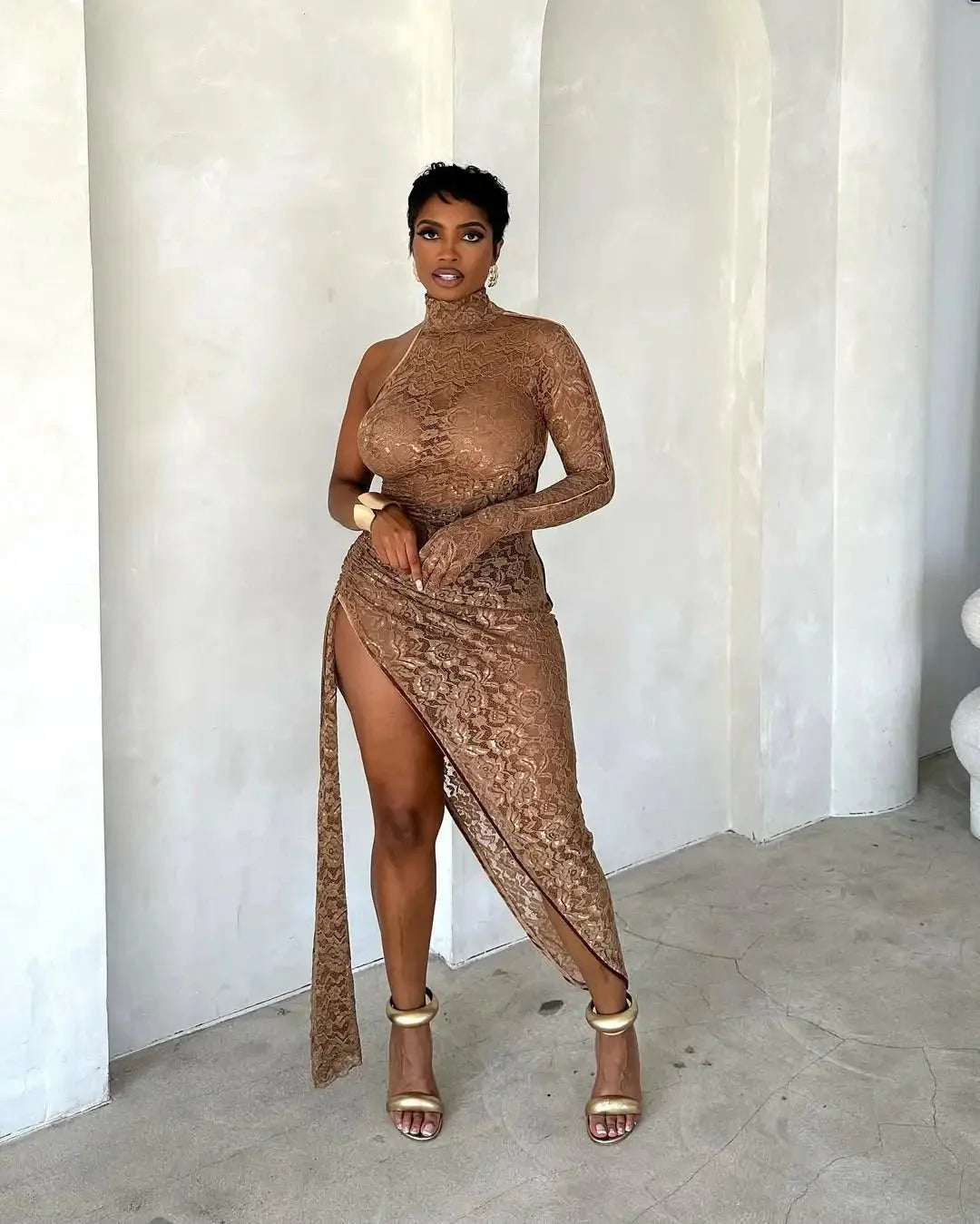 Barely There Nude Lace Dress Clothing Ellaé Lisqué