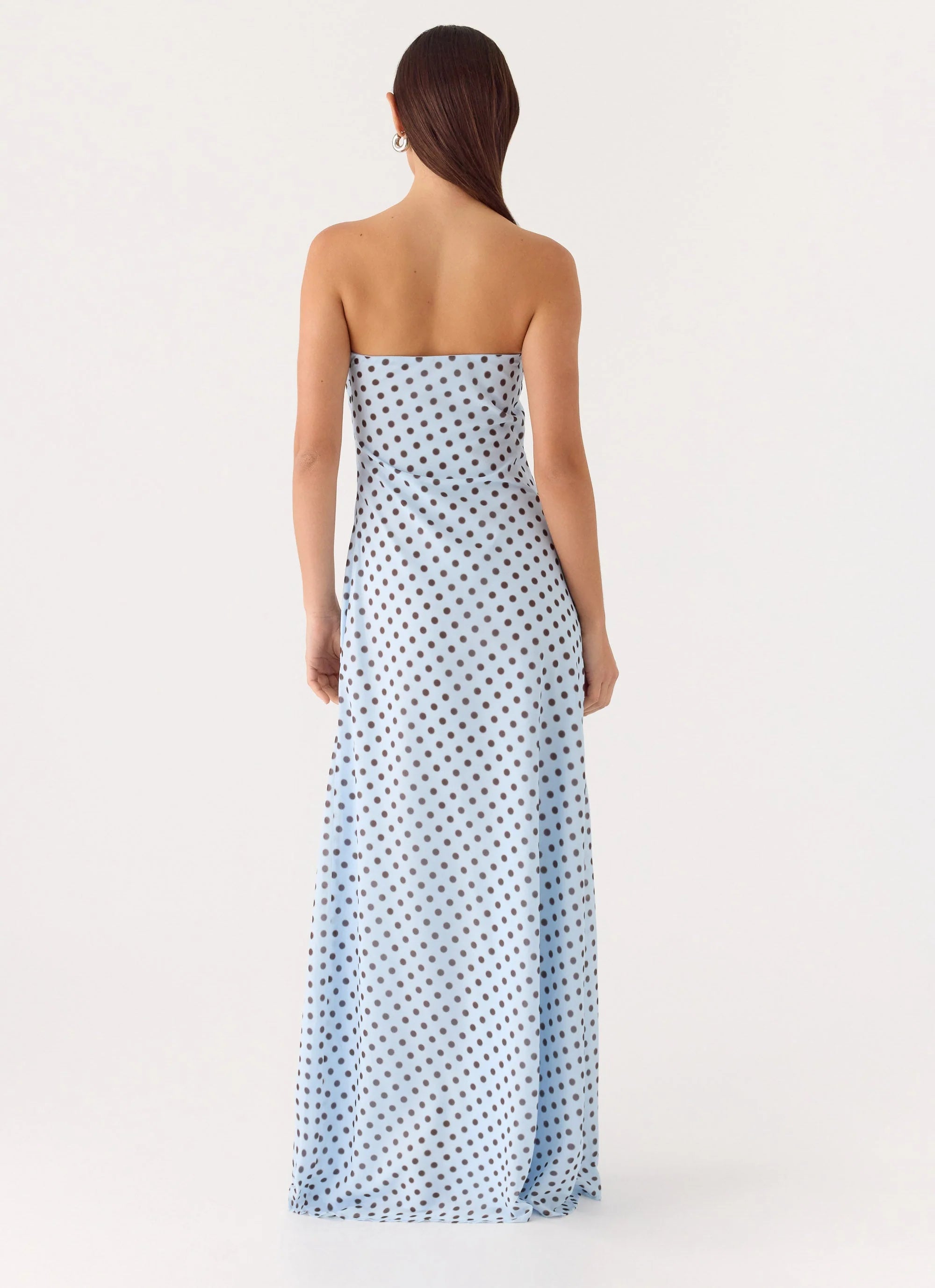 Chaniva Maxi Dress - Blue Mocha Dot