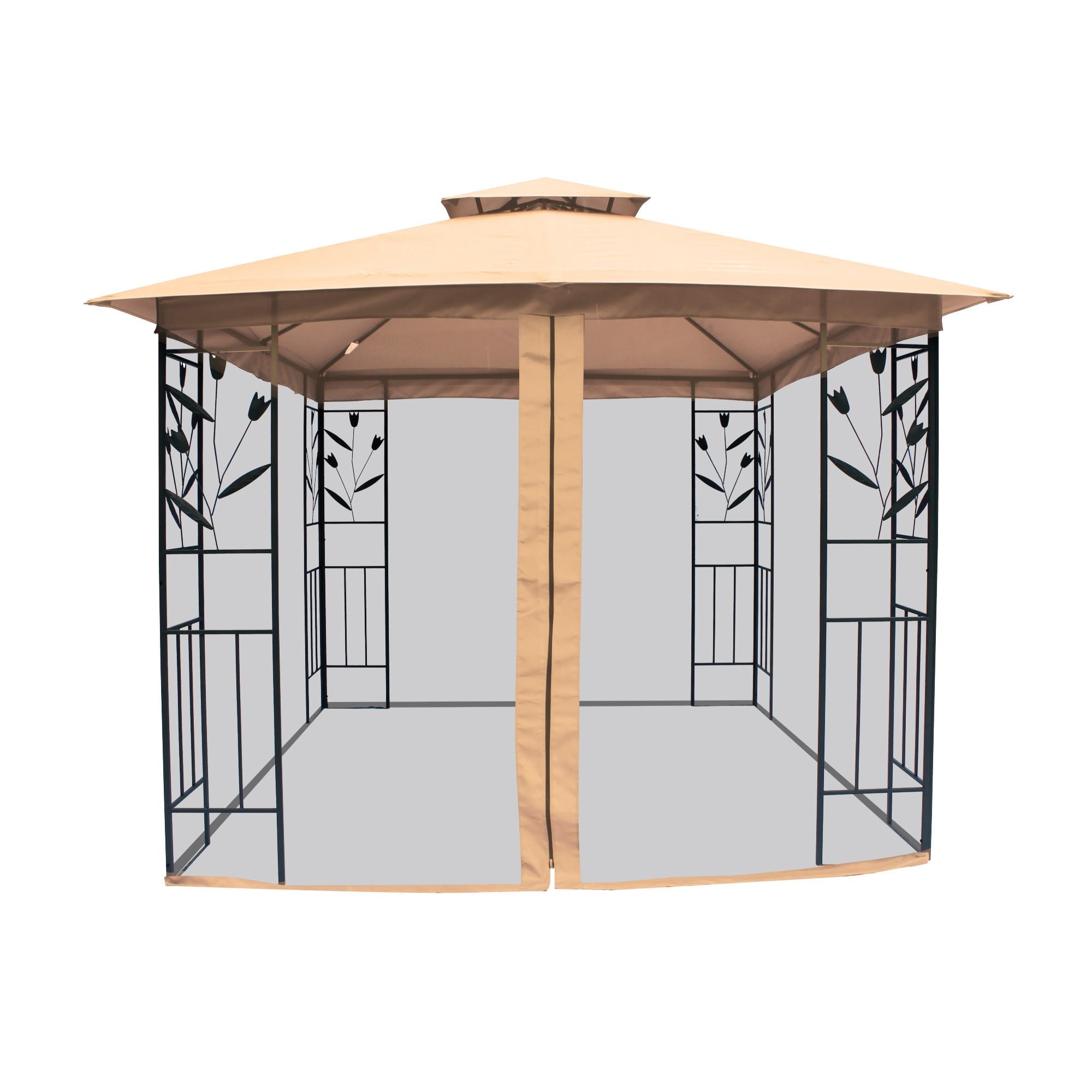 Balmoral 3m x 3m Tulip Design Gazebo with Mesh Curtains And Zipper