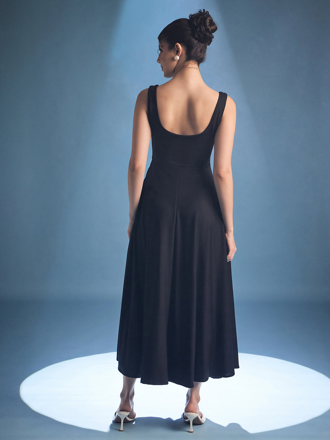Stretchable Corset Fit & Flare Midi Dress - Uptownie