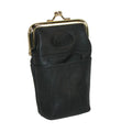 Women's Leather Framed Cigarette Case Wallet with Floral Emboss