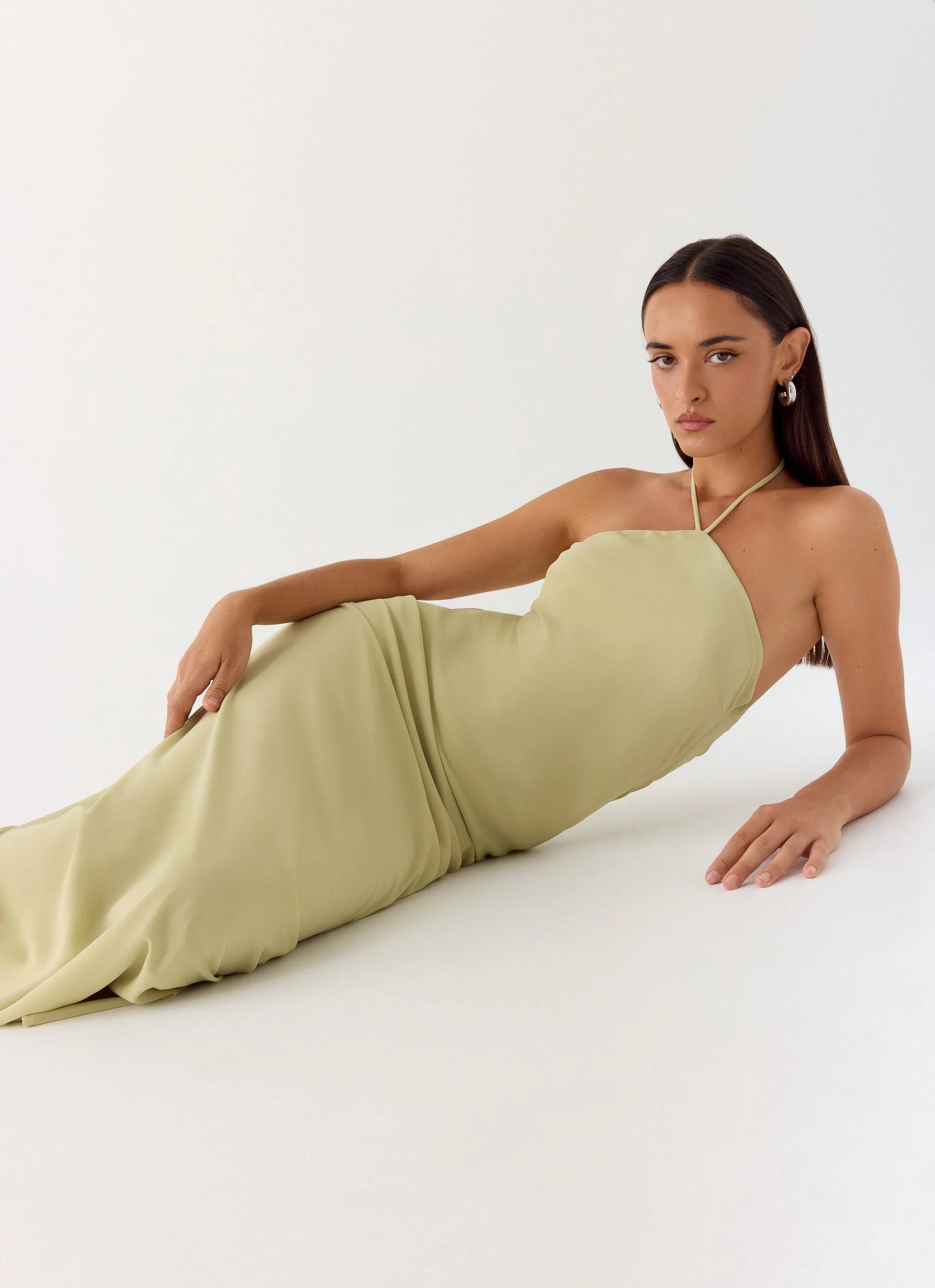 Anouk Halter Maxi Dress - Sage