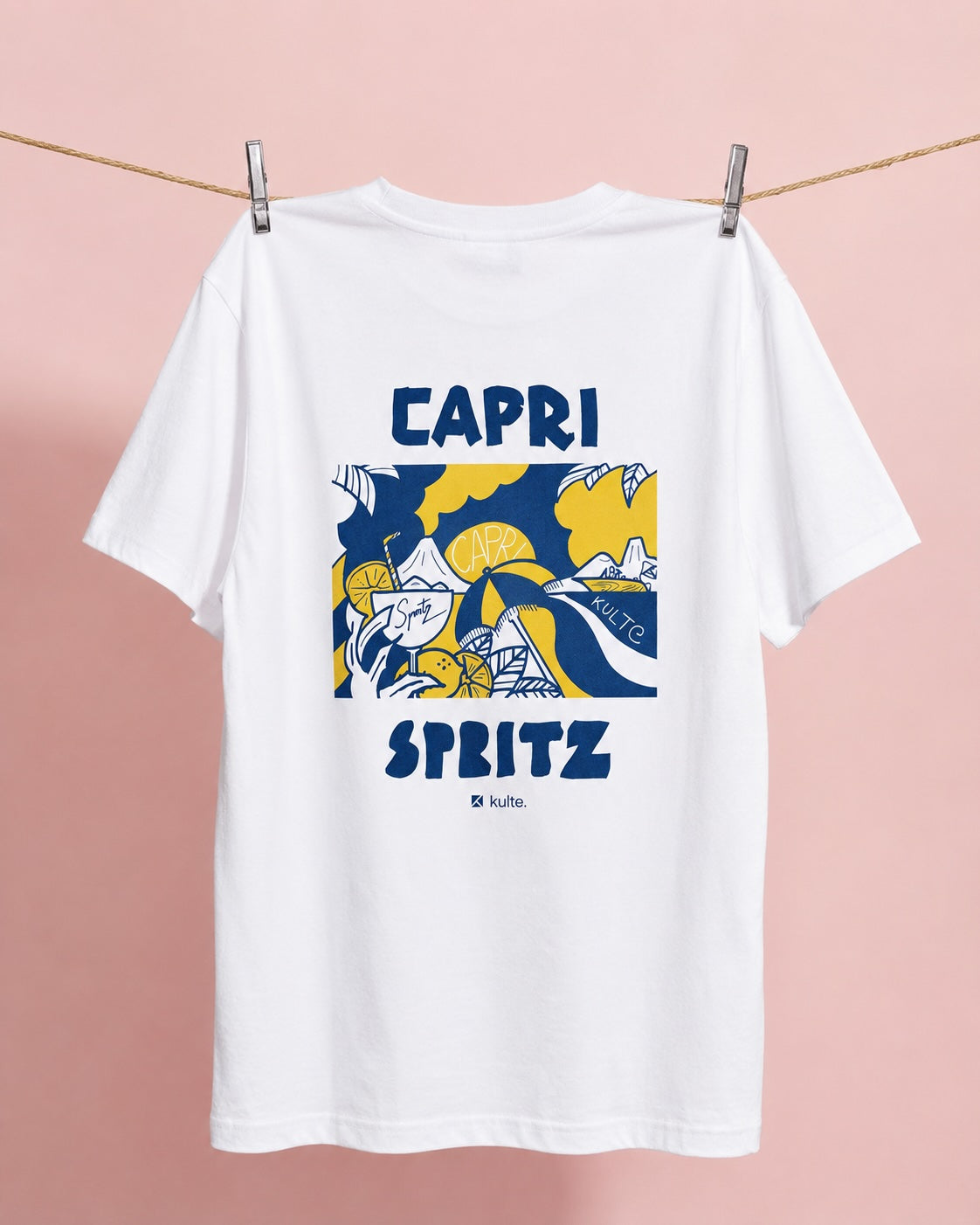 T-SHIRT LEBRALY CAPRI SPRITZ BLANC OVERSIZE