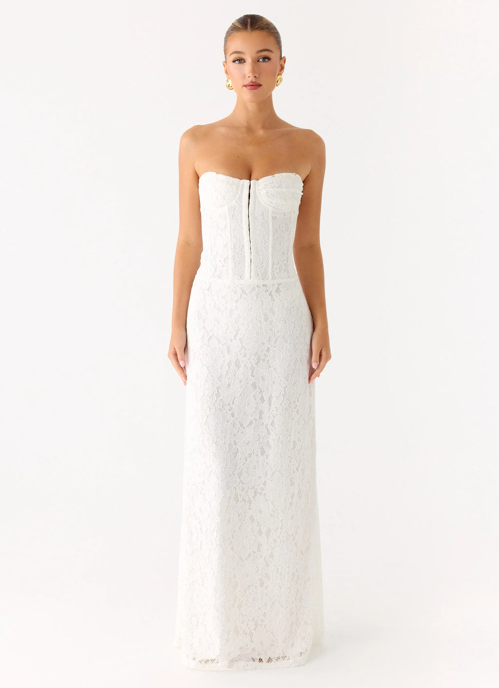 Already Know Lace Maxi Dress - White