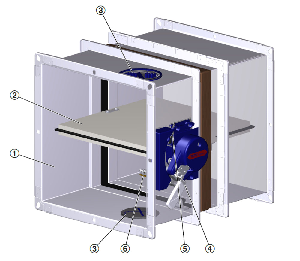 Trox Brandschutzklappe FK2-EU/DE/700x650x500/SS/Z01