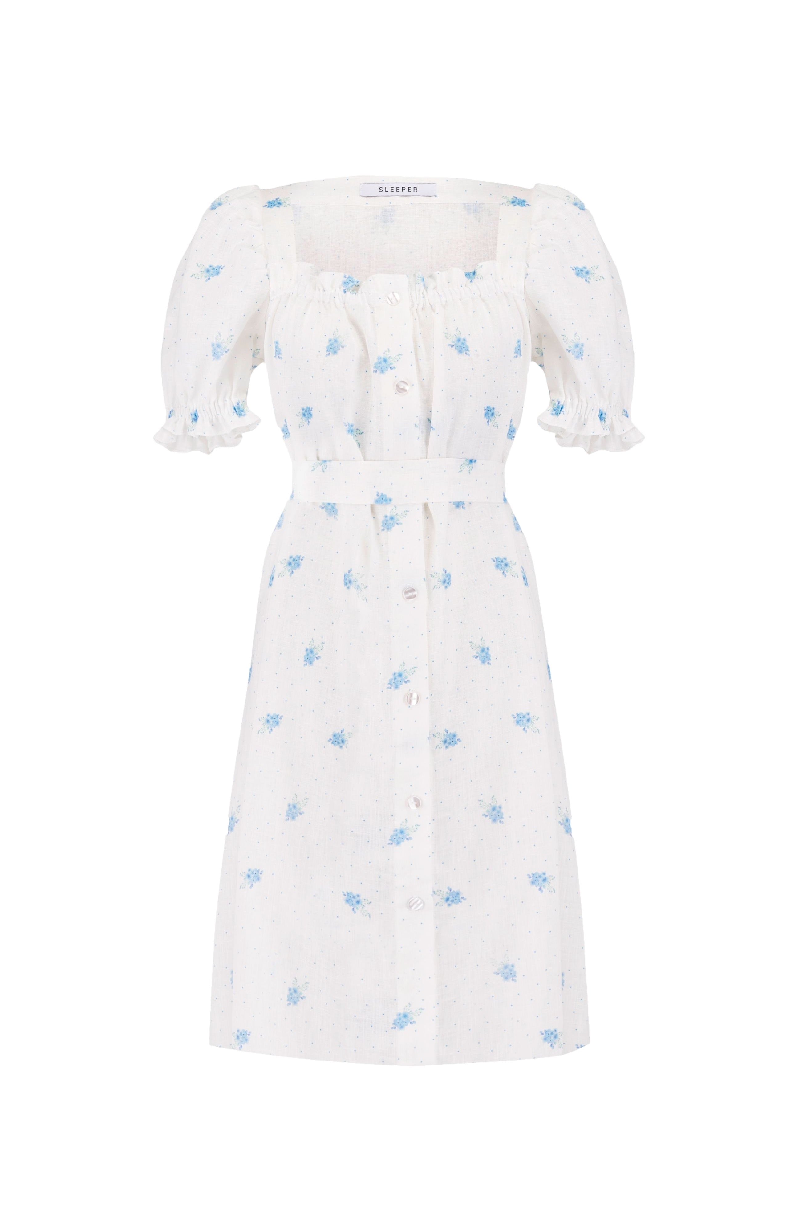 Brigitte Mini Dress in Linum