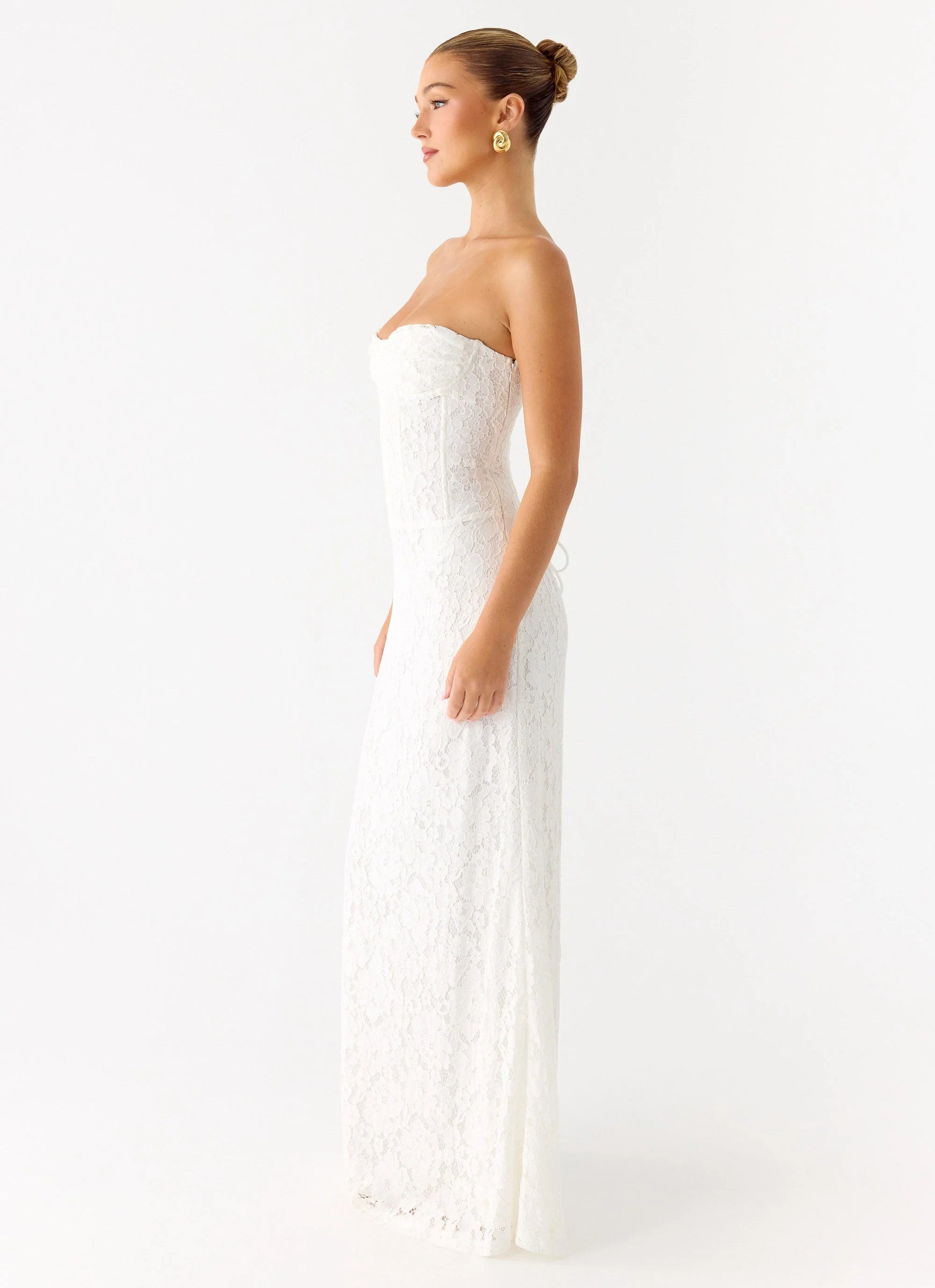 Already Know Lace Maxi Dress - White