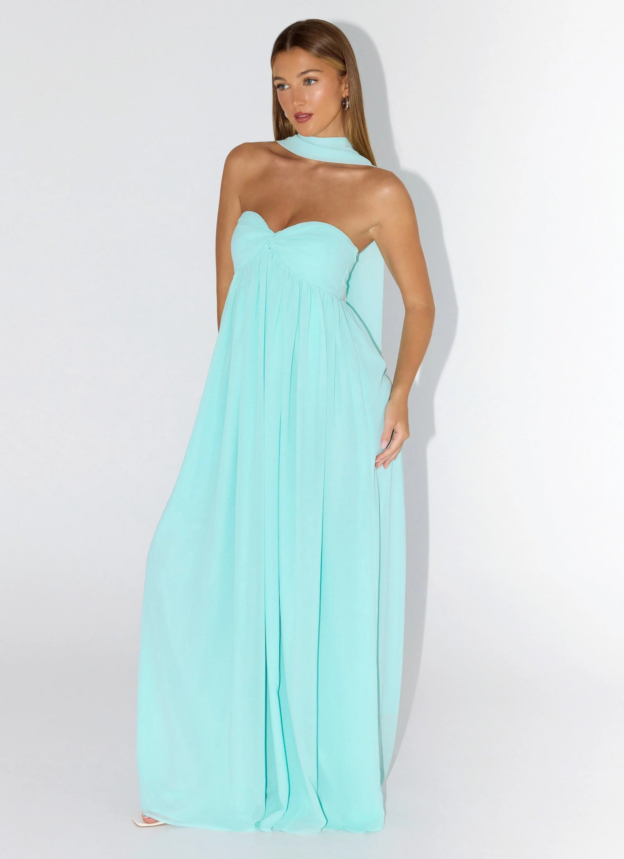 Celestino Scarf Maxi Dress - Aqua