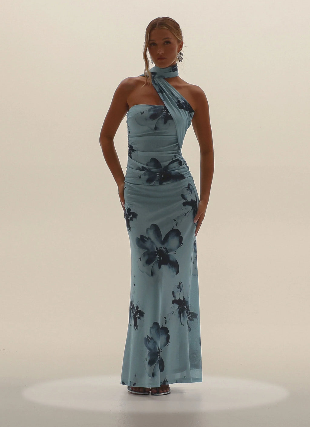 Songbird Maxi Dress - Blue Black Floral