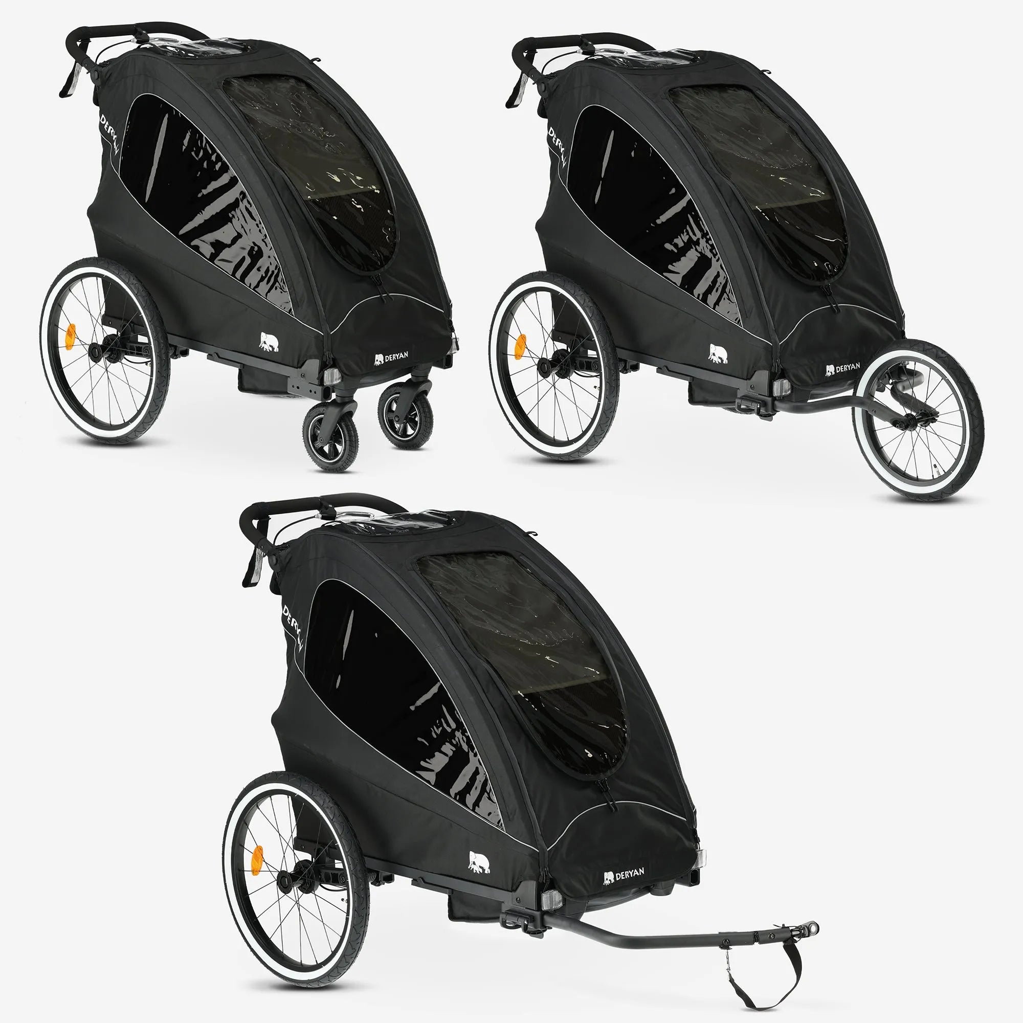 Luxus-Fahrradanhänger 1-Personen-Multifunktions-Fahrradanhänger Kinderwagen Laufkinderwagen Leichtbaurahmen