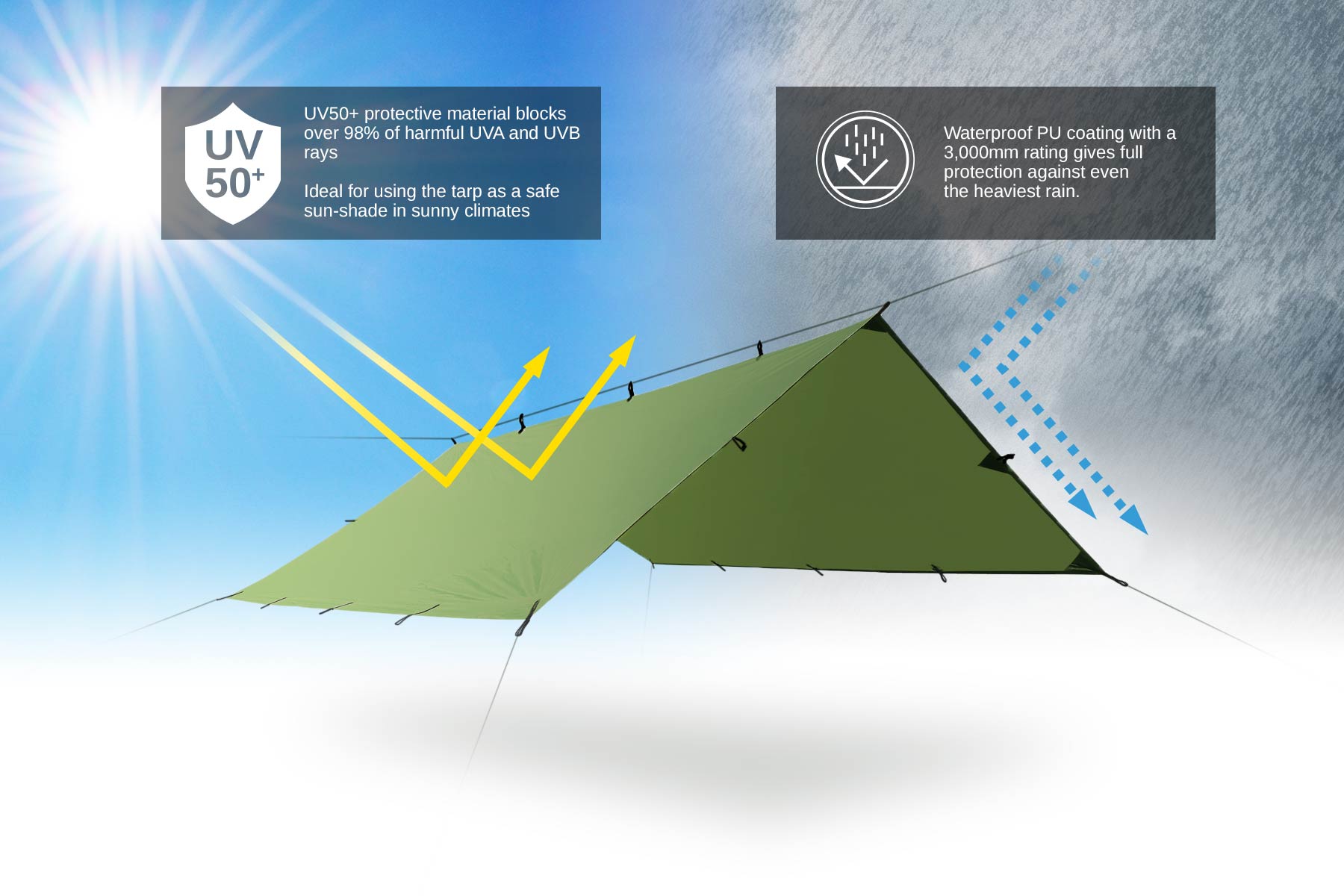 DD Hammocks Tarp 3 x 3 UV50+
