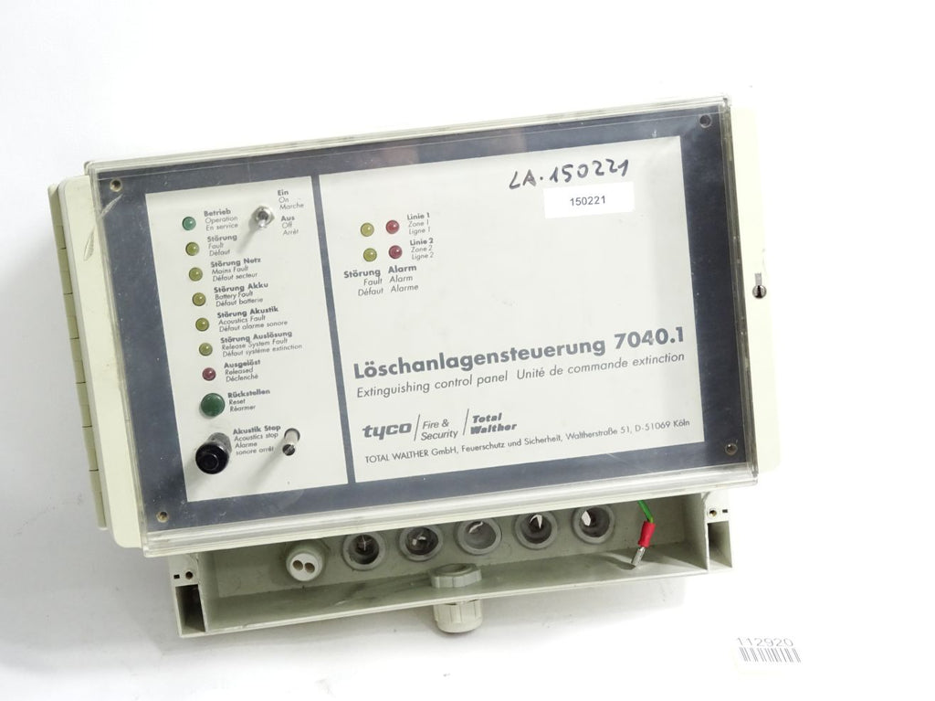 Tyco Total Walther Löschanlagensteuerung 7040.01 - Maranos.de