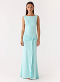 Fault Line Maxi Dress - Aqua