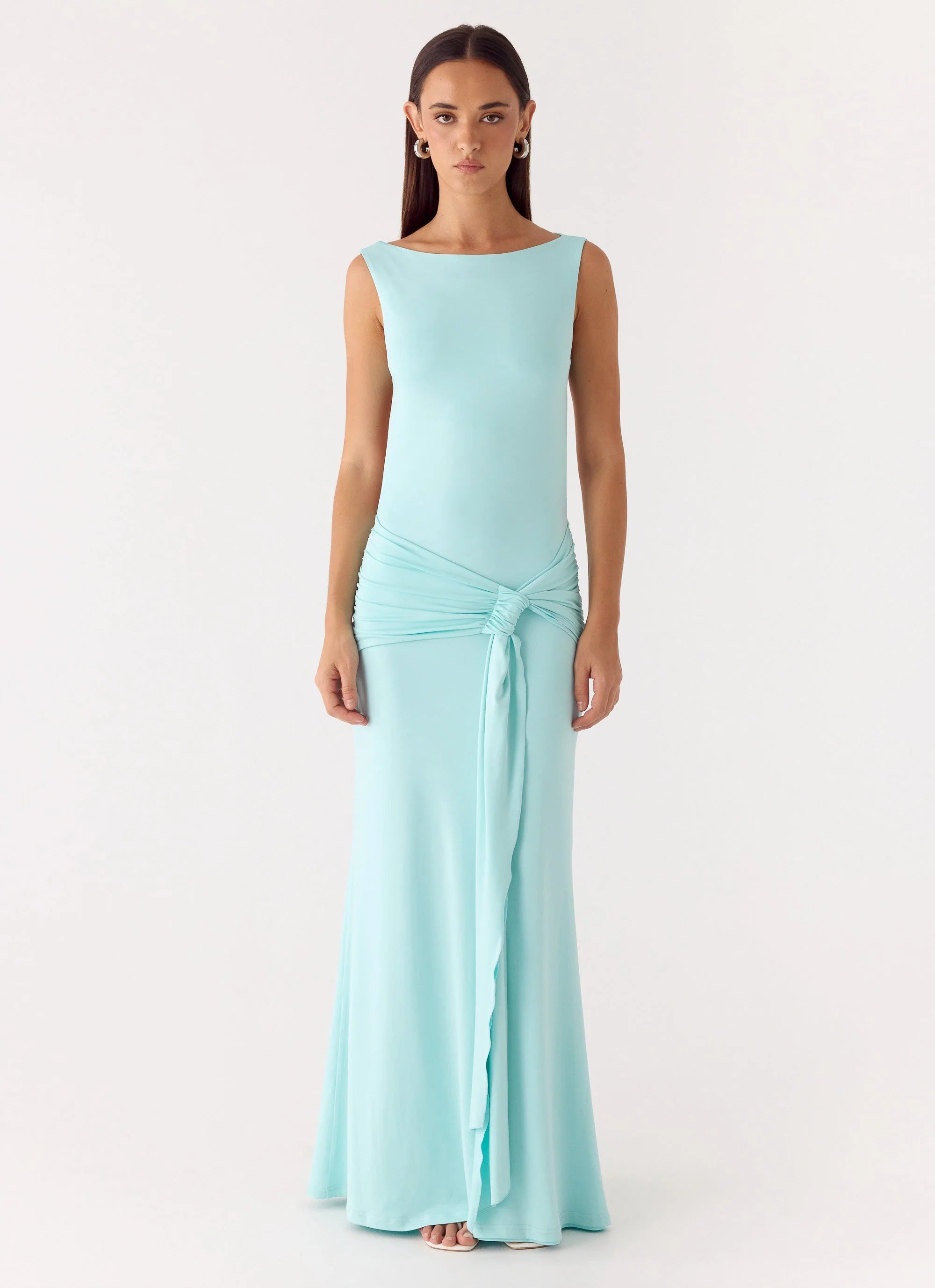 Fault Line Maxi Dress - Aqua