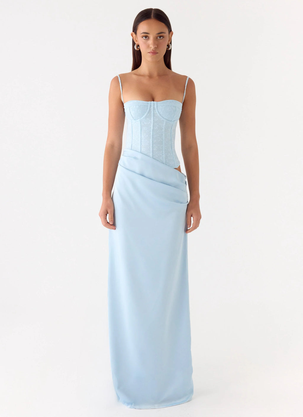 Kalila Corset Maxi Dress - Blue