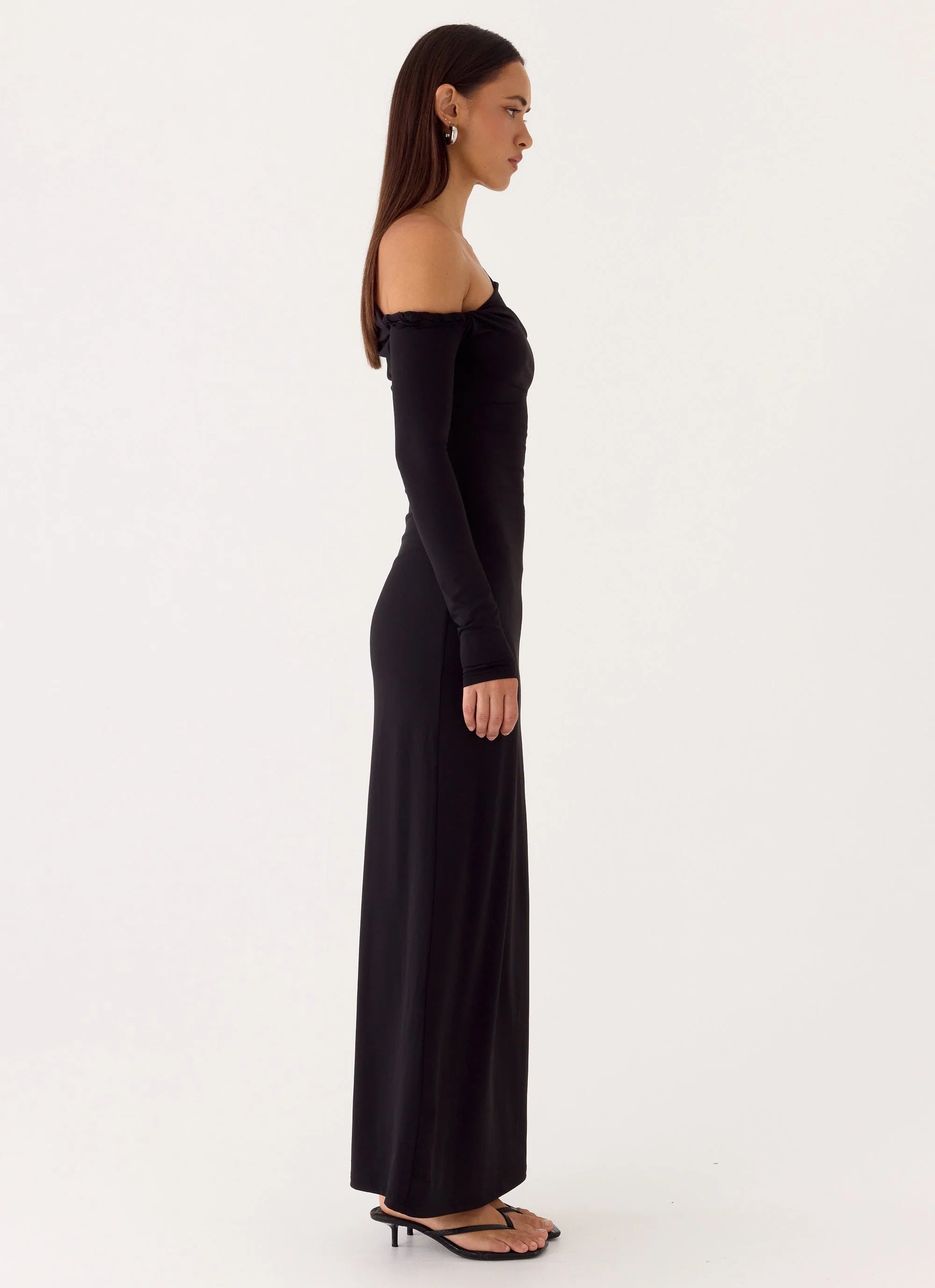 Jordana Twist Maxi Dress - Black