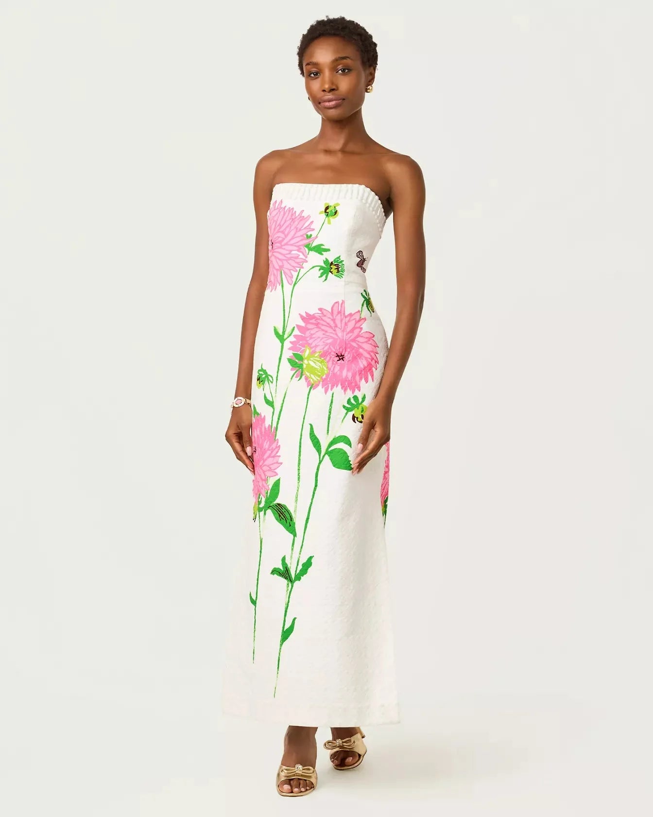 Elyse Stretch Maxi DressDresses Fitted DressesLILLY PULITZERThe Printed Peach Savannah