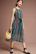 Eva Franco Dress Sage Dress - Multicolored Crochet Dress