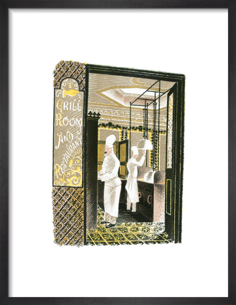 Restaurant and Grill Room by Eric Ravilious. Framed art print.