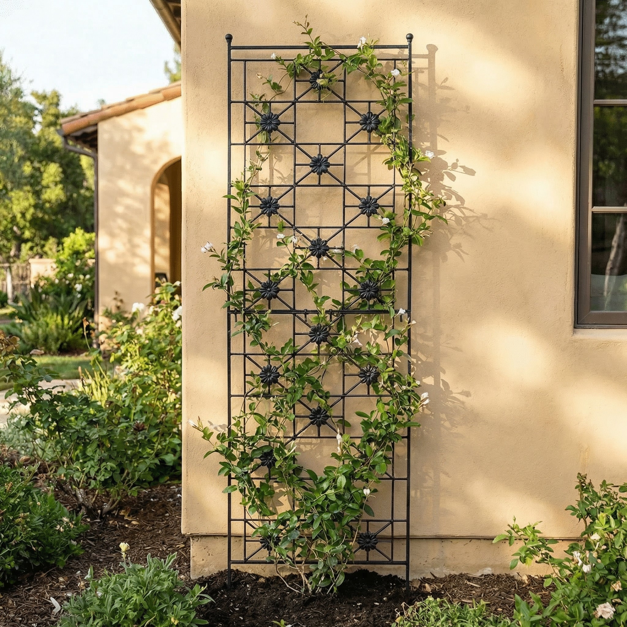 h Potter Delaney trellis in Black garden trellis for climbing plants