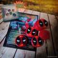 MTG Textbox Swap Markers for Deadpool Trading Card, 10x Tokens With Case
